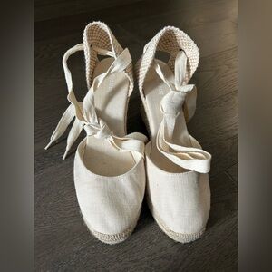 Soludos Cream Espadrille Flats